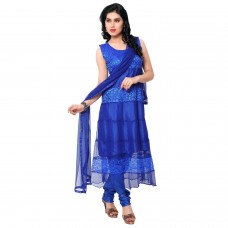 Janasya Women's Brasso Unstiched Dress Material (DR-012-Blue.A_Blue)